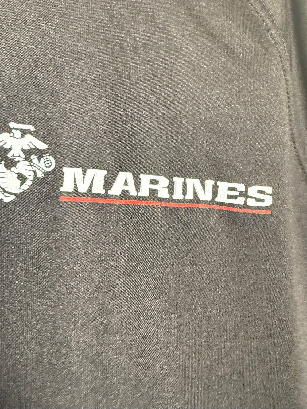 US Marines Black Logo Tee Pain is Weakness Leaving the Body Mens Large Dri Fit - Picture 3 of 6